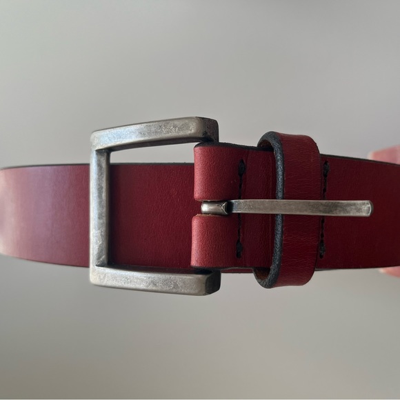 Leather Red Belt - Picture 1 of 4